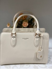 Жіноча базова сумка для роботи з еко-шкіри молочного кольору 32196