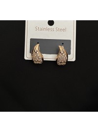 Сережки "Кристальні сльози" англійський замок золотого кольору 32210