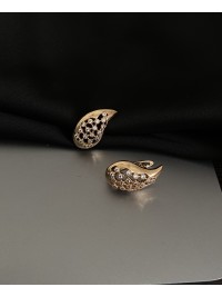 Сережки "Кристальні сльози" англійський замок золотого кольору 32210