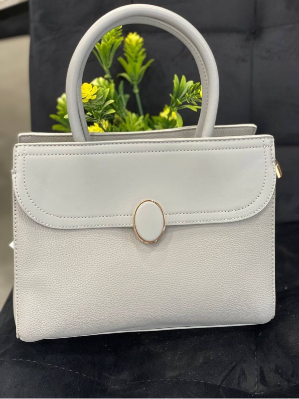 Жіноча класична сумка з еко-шкіри бiлого кольору 32236