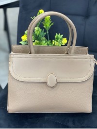 Жіноча класична сумка з еко-шкіри бежевого кольору 32238