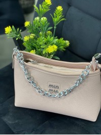 Жіноча сумка через плече із еко-шкіри молочного кольору 32242