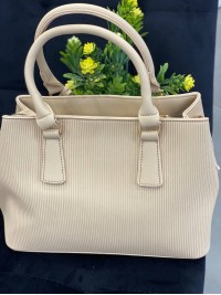 Жіноча базова сумка для роботи з еко-шкіри молочного кольору 32266