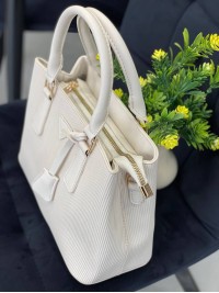 Жіноча базова сумка для роботи з еко-шкіри бiлого кольору 32268