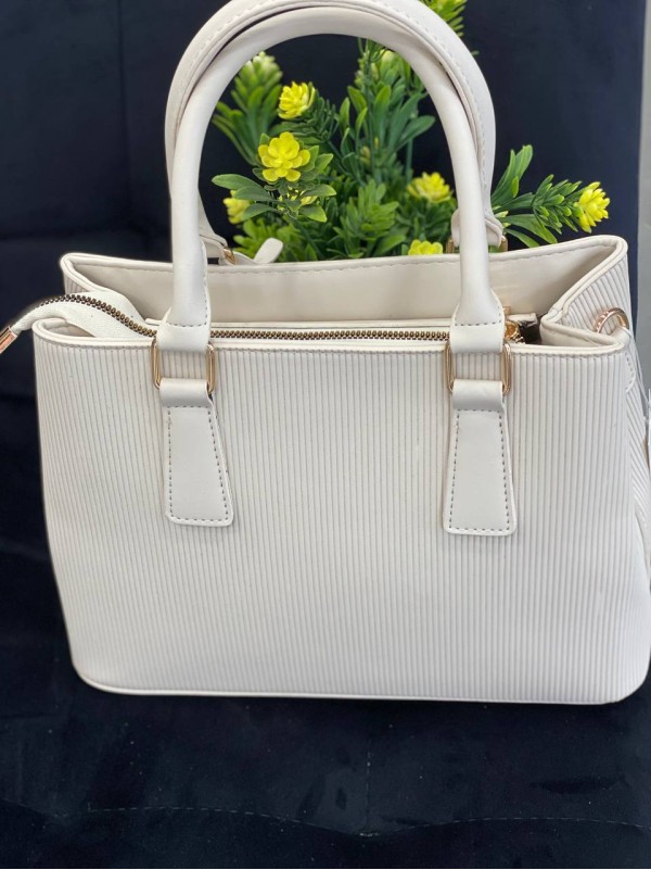 Жіноча базова сумка для роботи з еко-шкіри бiлого кольору 32268