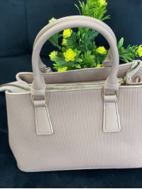 Жіноча базова сумка для роботи з еко-шкіри пудрового кольору 32270