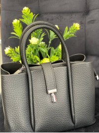 Жіноча сумка шопер із еко-шкіри чорного кольору 32365