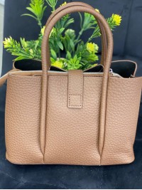 Жіноча сумка шопер із еко-шкіри коричневого кольору 32366