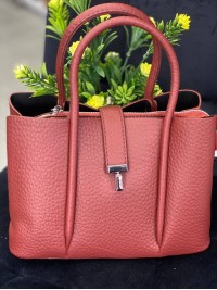 Жіноча сумка шопер із еко-шкіри бордового кольору 32367