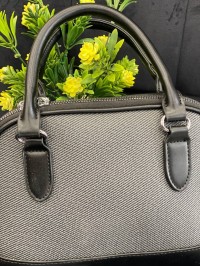 Жіноча маленька комбінована сумка з еко-шкіри чорного кольору 32375