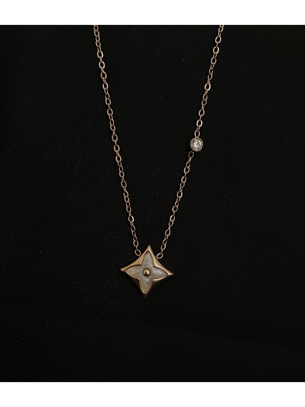 Кулон "Зірочка" з ланцюжком золотого кольору 32421