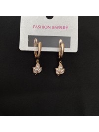 Сережки Ліана англійський замок золотого кольору 32424