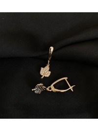 Сережки Ліана англійський замок золотого кольору 32424