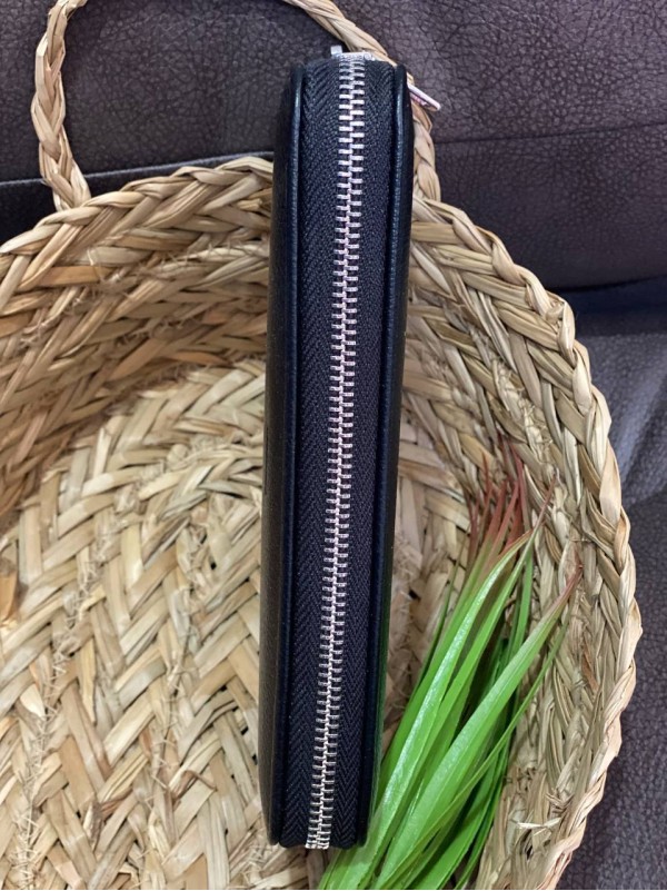 Жіночий гаманець з еко-шкіри чорного кольору 32477