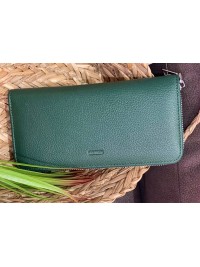 Жіночий гаманець з еко-шкіри смарагдового кольору 32479