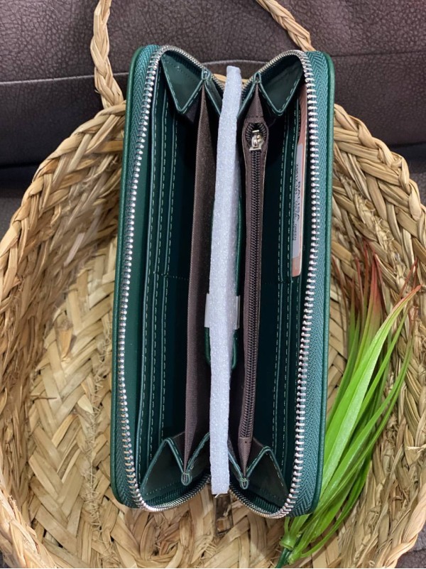 Жіночий гаманець з еко-шкіри смарагдового кольору 32479