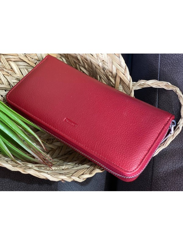 Жіночий гаманець з еко-шкіри червоного кольору 32481