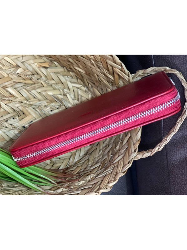 Жіночий гаманець з еко-шкіри червоного кольору 32481