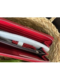 Жіночий гаманець з еко-шкіри червоного кольору 32481