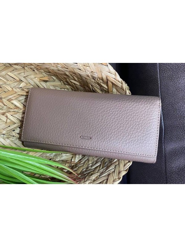 Жіночий гаманець з гладкою еко-шкіри кавового кольору 32482