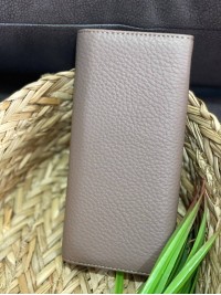 Жіночий гаманець з гладкою еко-шкіри бежевого кольору 32483