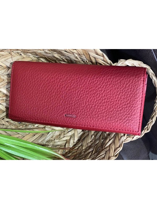 Жіночий гаманець з пористої еко-шкіри бордового кольору 32487