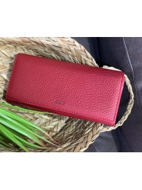 Жіночий гаманець з пористої еко-шкіри бордового кольору 32487
