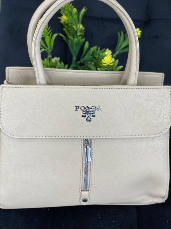 Жіноча компактна сумка з еко-шкіри молочного кольору 32490