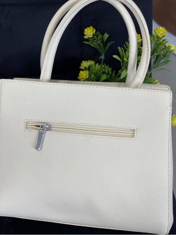 Жіноча компактна сумка з еко-шкіри бiлого кольору 32492