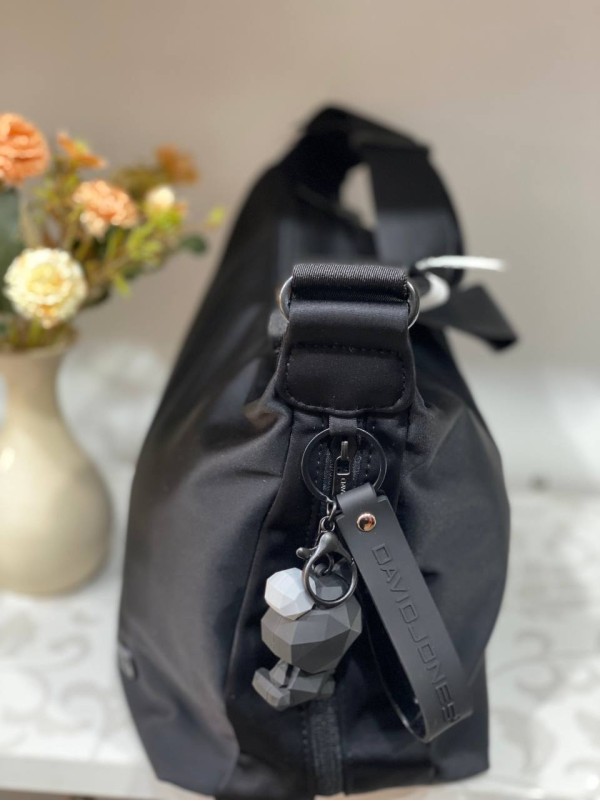 Жіноча повсякденна сумка через плече з еко-шкіри чорного кольору 32508