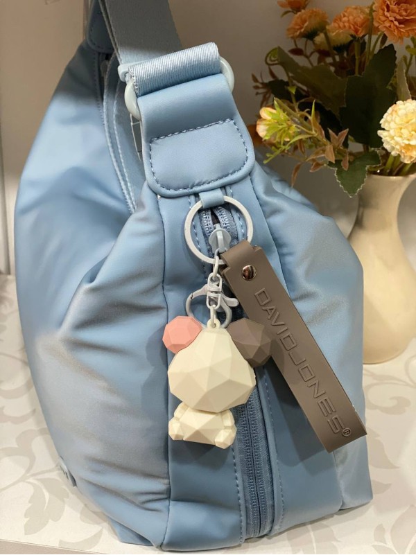 Жіноча повсякденна сумка через плече з еко-шкіри блакитного кольору 32510