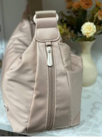 Жіноча повсякденна сумка через плече з еко-шкіри бежевого кольору 32511