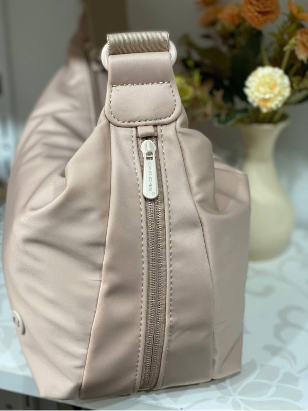 Жіноча повсякденна сумка через плече з еко-шкіри бежевого кольору 32511