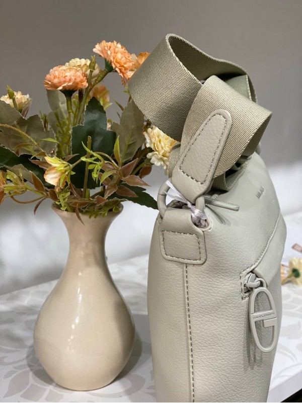 Жіноча базова сумка через плече з еко-шкіри оливкового кольору 32518