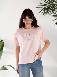 Жіноча футболка з малюнком рожевого кольору 32550