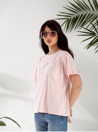 Жіноча футболка з малюнком рожевого кольору 32550