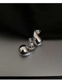 Сережки Краплі застібка - пусет срібного кольору 32596