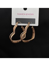 Сережки Великі Серця англійський замок золотого кольору 32600