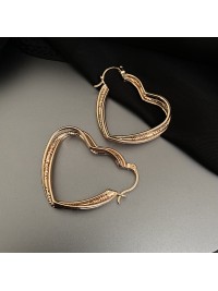 Сережки Великі Серця англійський замок золотого кольору 32600