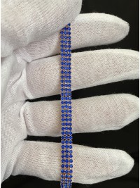 Золотий браслет з синім камінням замок пряжка 32601