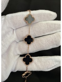 Браслет Конюшина золотого кольору замок карабін 32607