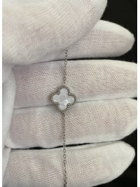 Браслет Конюшина двосторонній срібного кольору замок карабін 32610