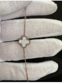 Браслет Конюшина двосторонній золотого кольору замок карабін 32611