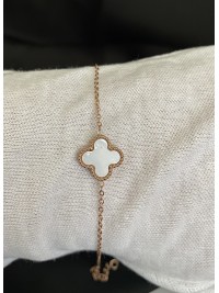 Браслет Конюшина двосторонній золотого кольору замок карабін 32611