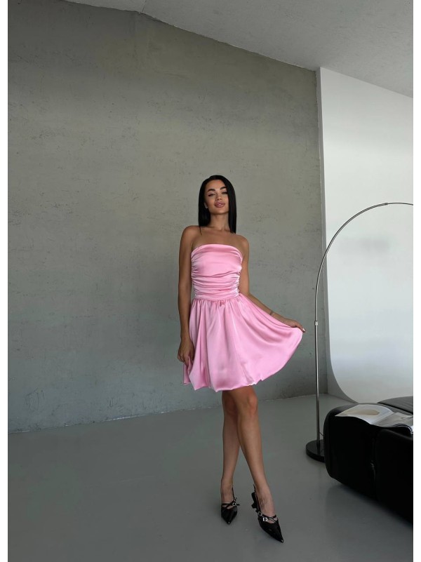 Вечірня сукня міні рожевого кольору 32662
