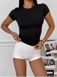 Жіночі короткі шорти молочного кольору 32664