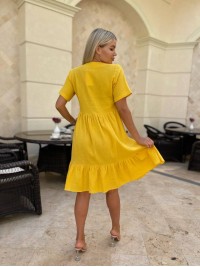 Легка муслінова сукня жовтого кольору 32681