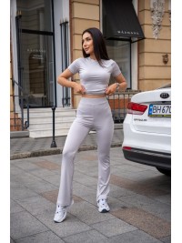 Жіночий костюм із мікро-дайвінгу сiрого кольору 32734