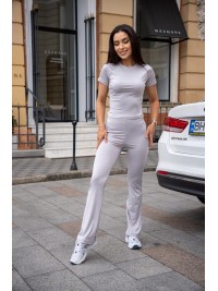 Жіночий костюм із мікро-дайвінгу сiрого кольору 32734