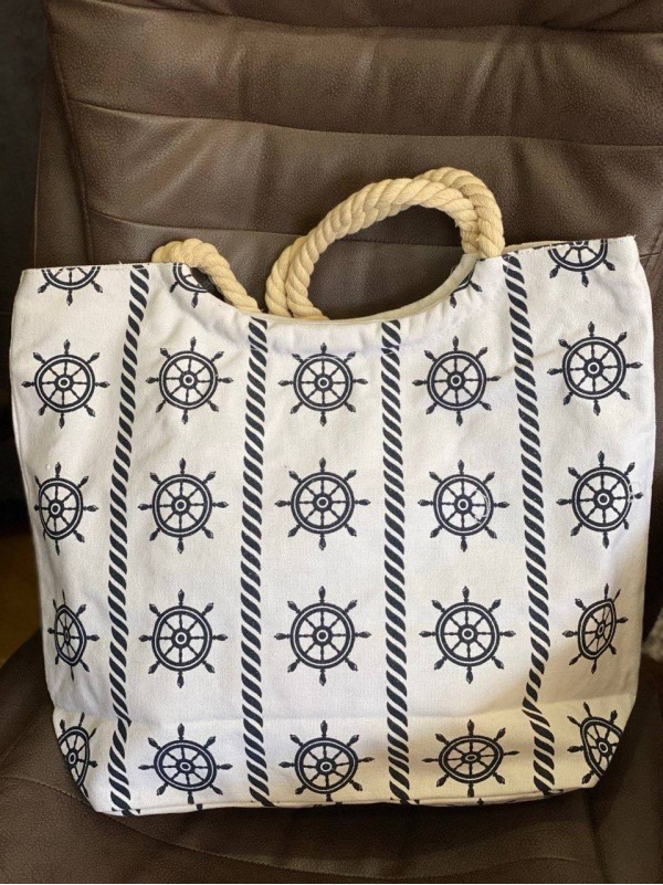 Жіноча пляжна сумка молочного кольору 32749